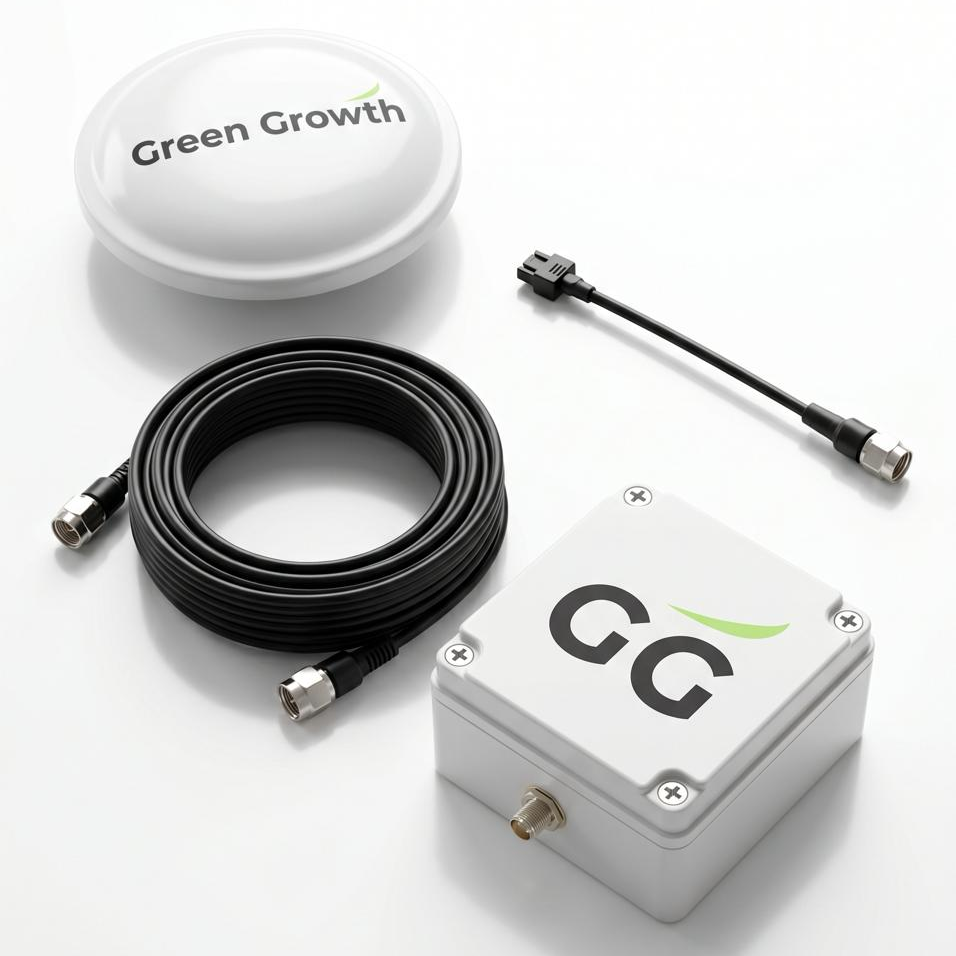 Green Growth PPP GPS antenna add-on with cable and junction box